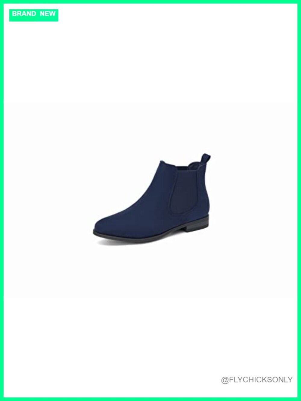 Faux Suede Slip On Ankle Boot Low Heel Elastic Chelsea Bootie